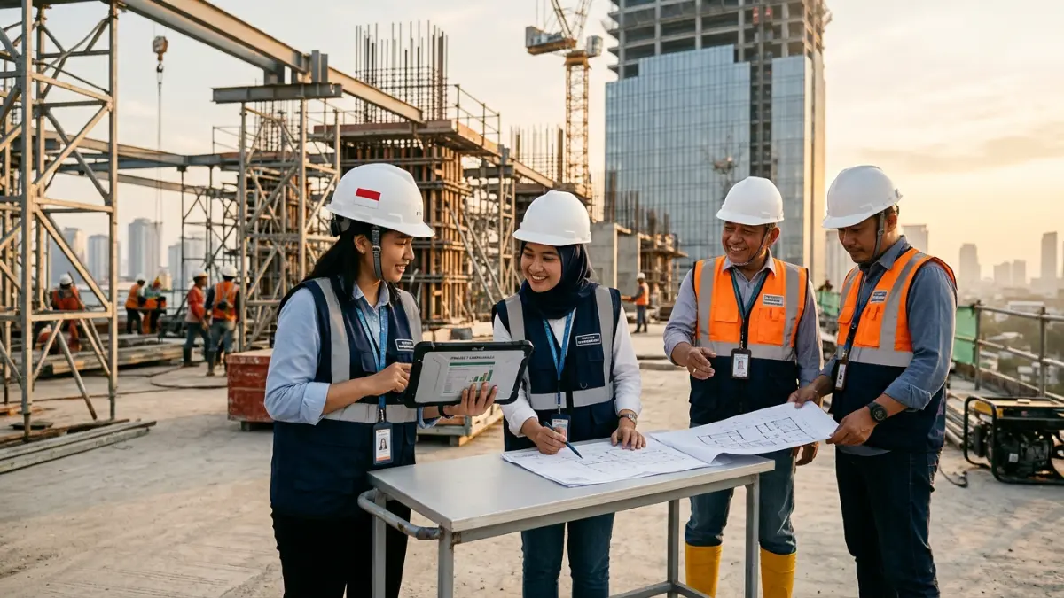 Ilustrasi penerapan Sistem Manajemen Anti Penyuapan SMAP ISO 37001 dan komitmen SBUJK badan usaha jasa konstruksi